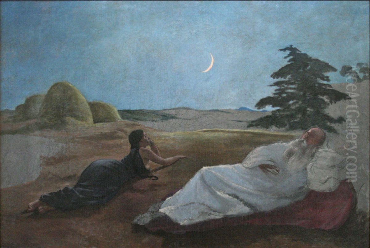 Ruth et Booz Oil Painting by Frederic Bazille