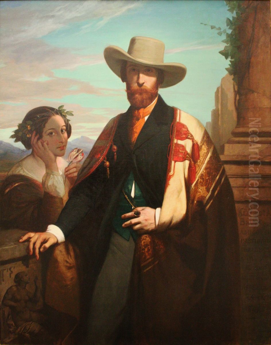 Portrait d'Alfred Bruyas Oil Painting by Auguste-Barthelemy Glaize