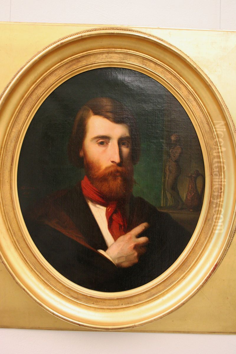 Portrait de Bruyas Oil Painting by Auguste-Barthelemy Glaize