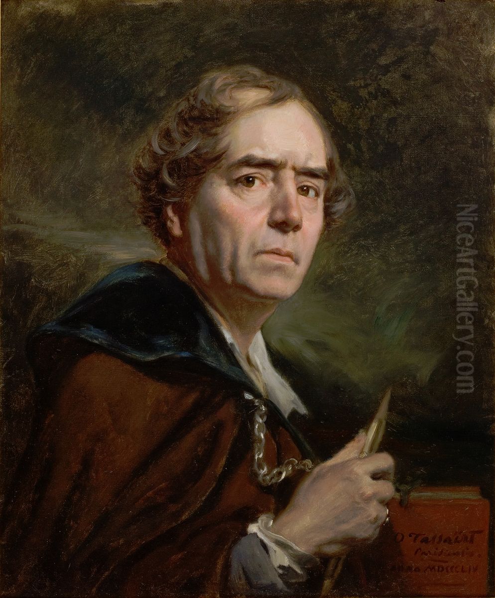 Autoportrait de l'artiste Oil Painting by Octave Tassaert