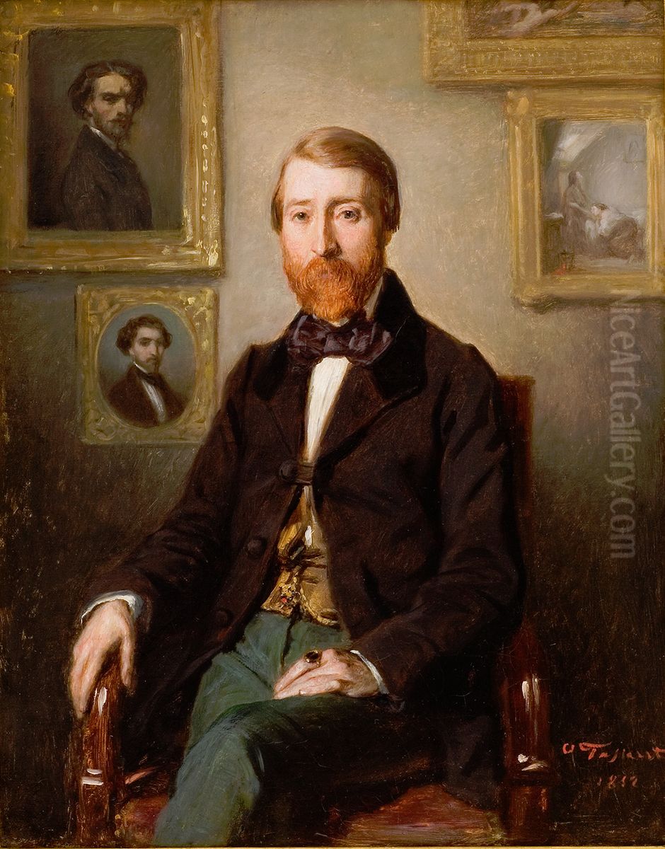 Portrait of Alfred Bruyas Oil Painting by Octave Tassaert