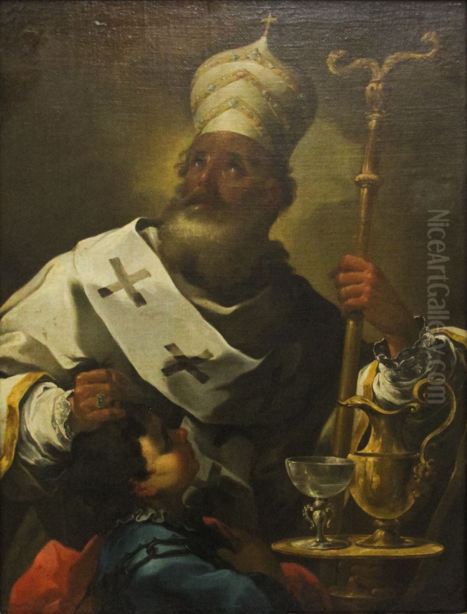 St Nicholas of Myra Oil Painting by Francesco Zahra