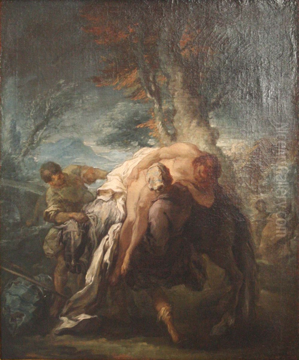 the Good Samaritian Oil Painting by Charles-Andre van Loo