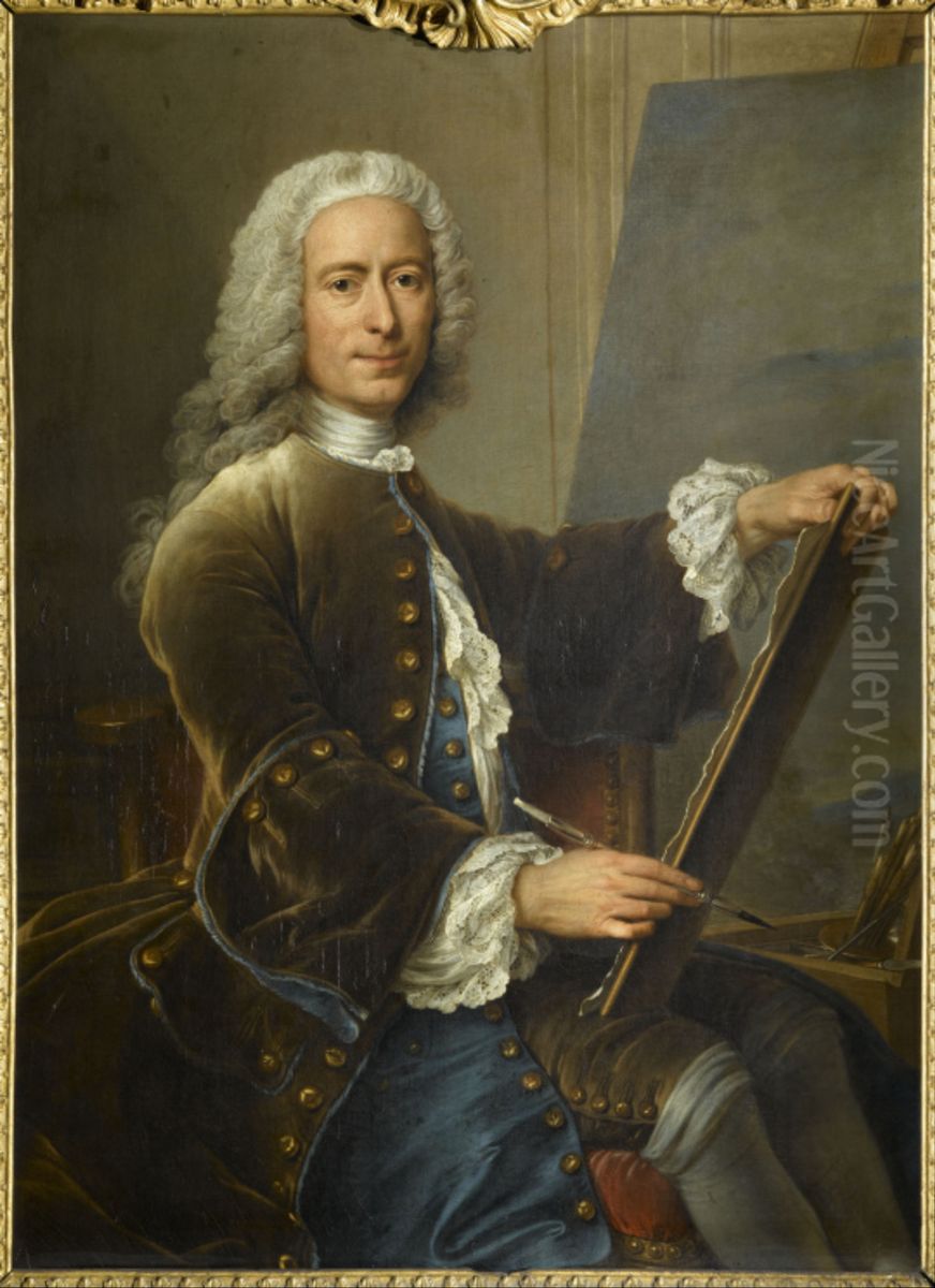 Charles-Antoine Coypel (1694-1752), autoportrait en 1715 Oil Painting by Charles-Antoine Coypel