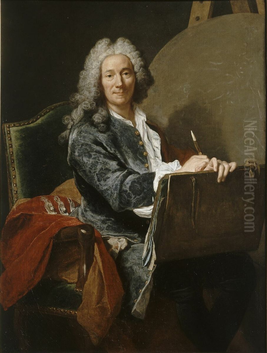 Portrait ofPierre-Jacques Cazes(1676-1754) Oil Painting by Joseph Aved