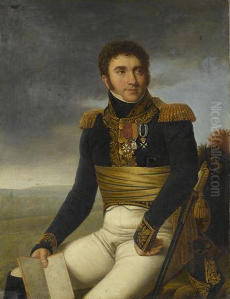 Portrait du general comte de France Oil Painting by Claude-Marie-Francois Dien