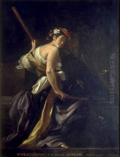 Euterpe, Muse of Music Oil Painting by Giovanni Baglione