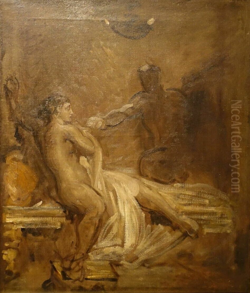 Le Reveil de Desdemone. Esquisse Oil Painting by Theodore Chasseriau