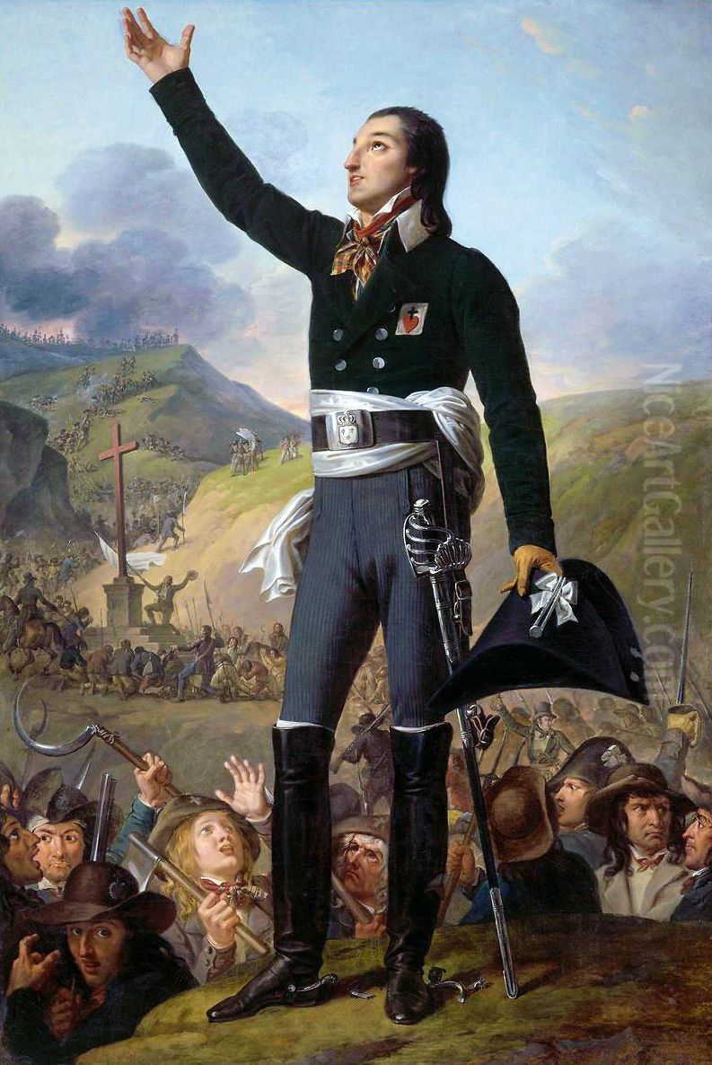 Le Marquis De Lescure, General Vendeen (1766-1793) Oil Painting by Robert Lefevre