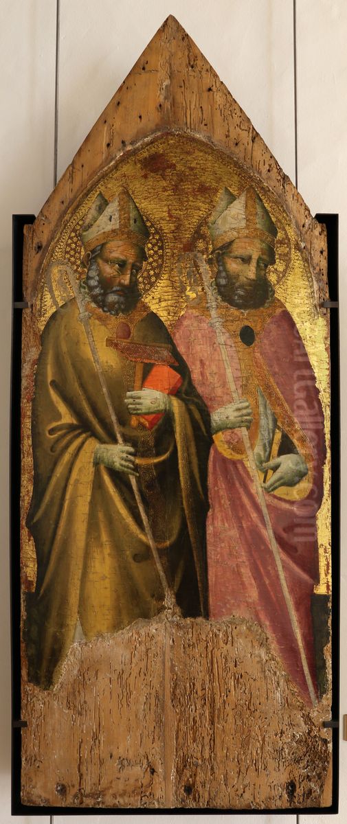 Saint Blaise et saint eveque Oil Painting by Master of the Straus Madonna