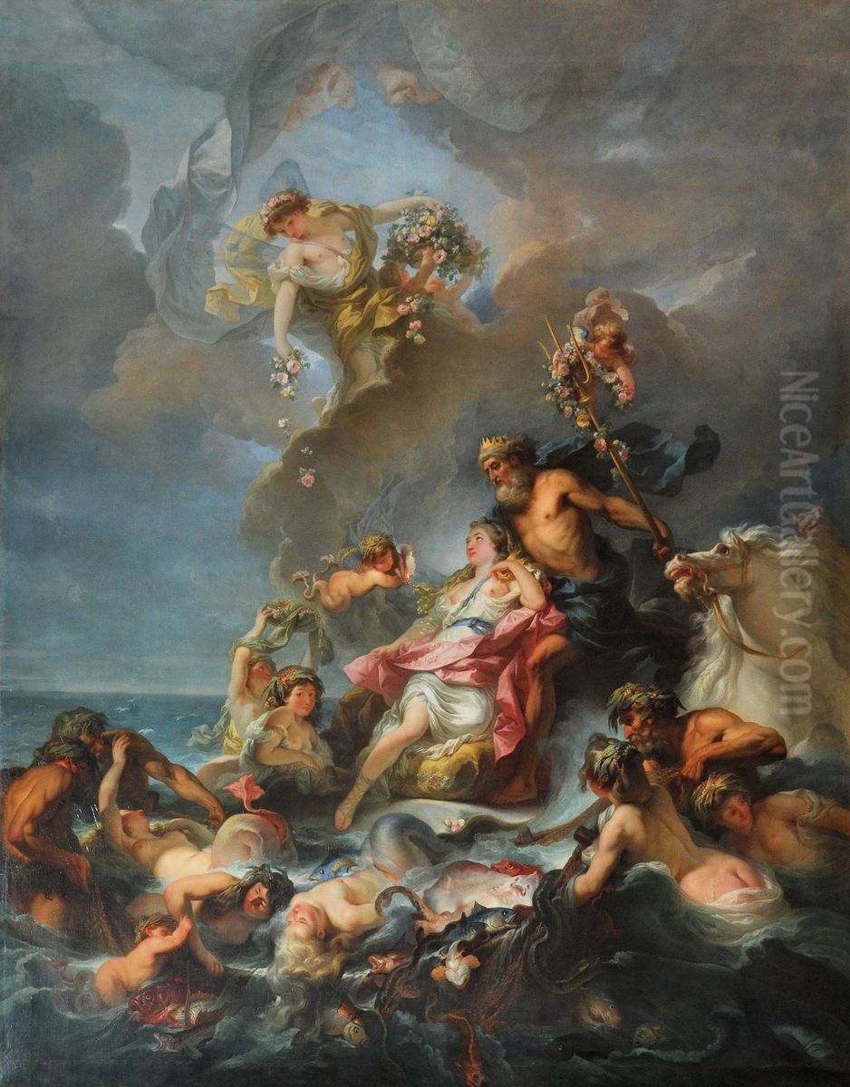 Triomphe d'Amphitrite Oil Painting by Gabriel Francois Doyen