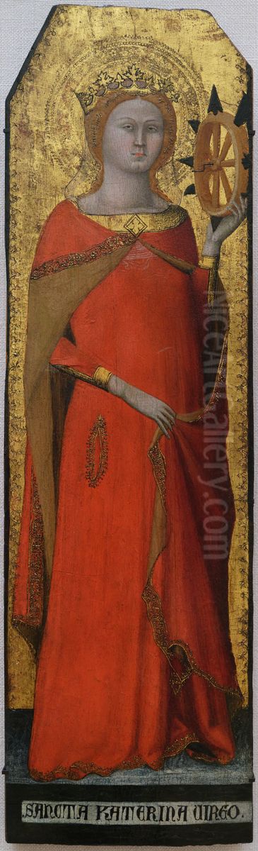 Sainte Catherine d'Alexandrie Oil Painting by Matteo Giovanetti