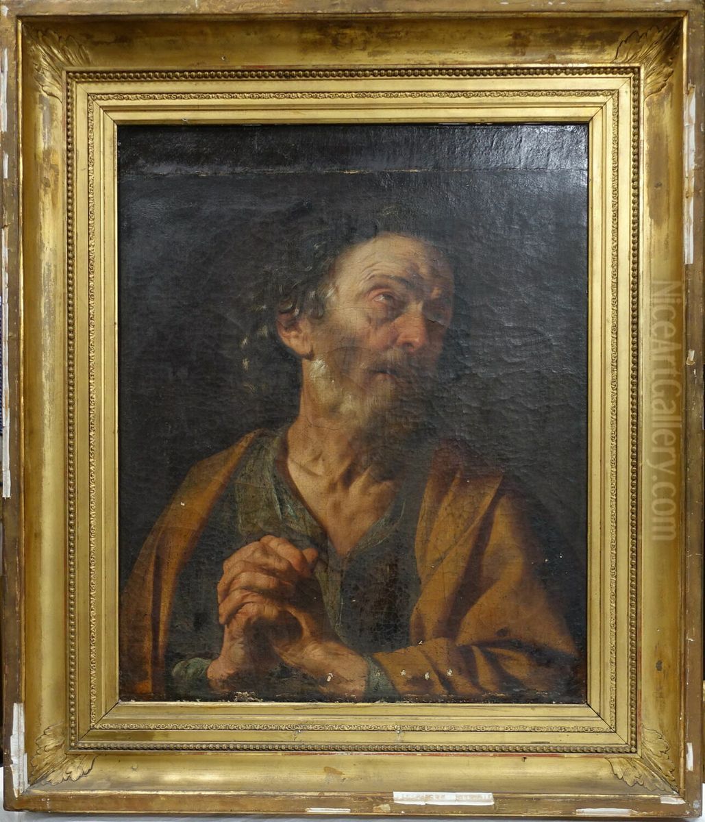 Saint Pierre repentant Oil Painting by Guido Reni