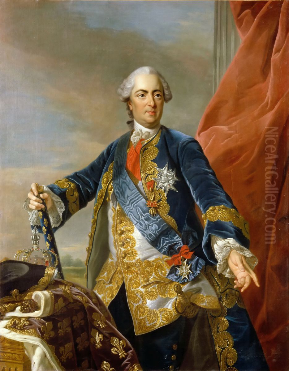 Portrait ofLouis XV, Oil Painting by Louis-Michel Van Loo