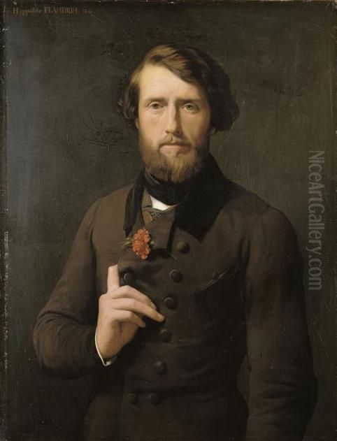 Portrait de M. le comte d'Arjuzon Oil Painting by Hippolyte Flandrin