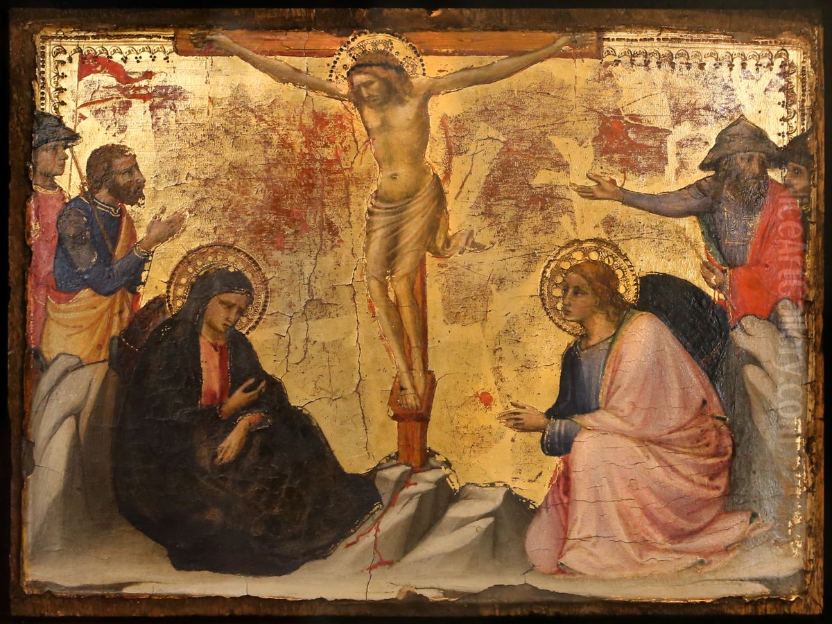 Scenes de la Vie du Christ : Crucifixion. Oil Painting by Mariotto Di Nardo