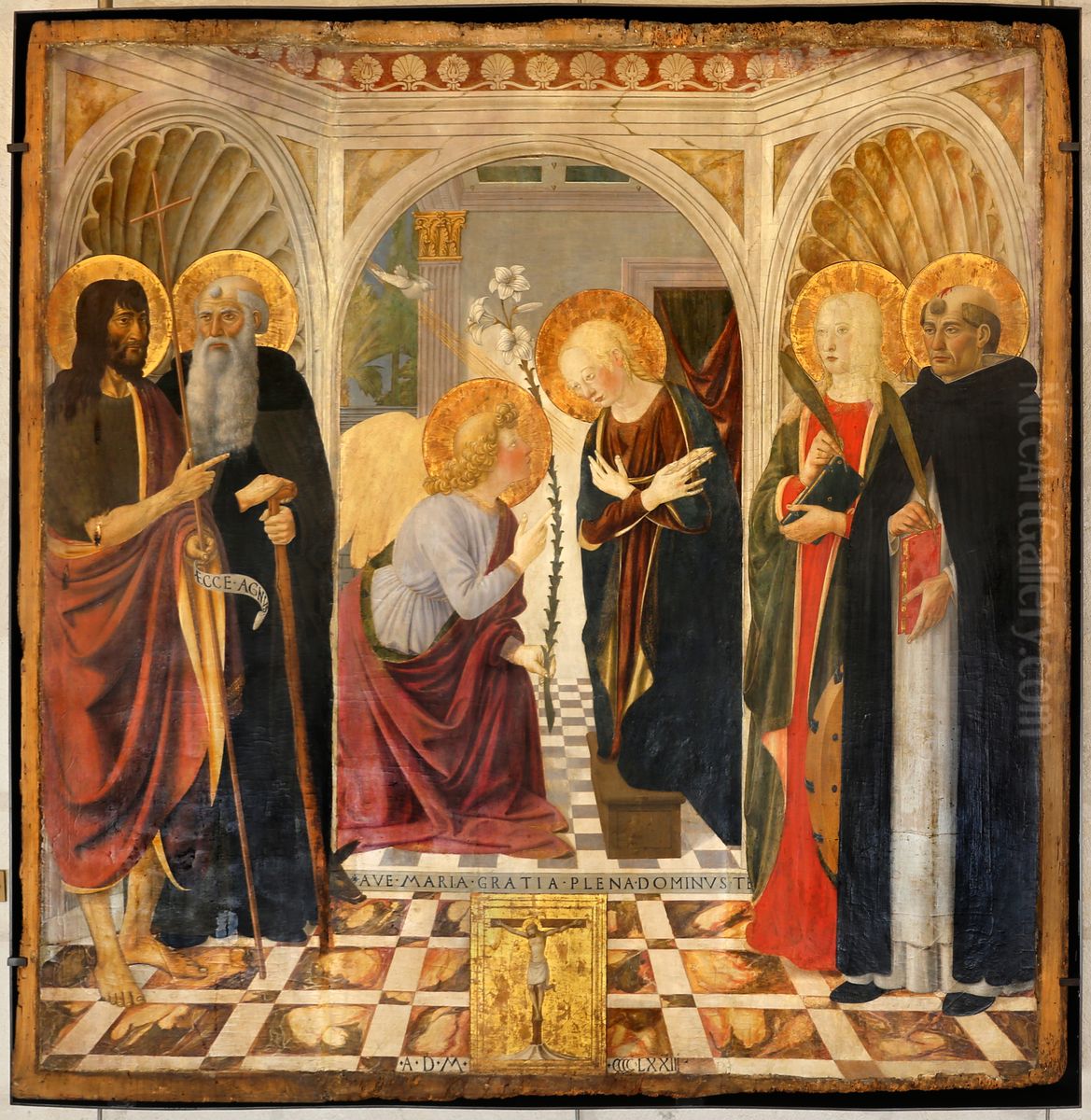 L'Annonciation entre quatre saints Oil Painting by Cosimo Rosselli