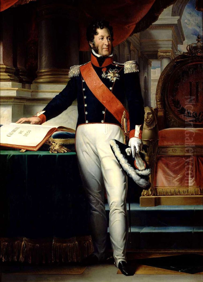 Louis-Philippe Ier, roi des Francais, prete serment sur la Charte Oil Painting by Francois Gerard