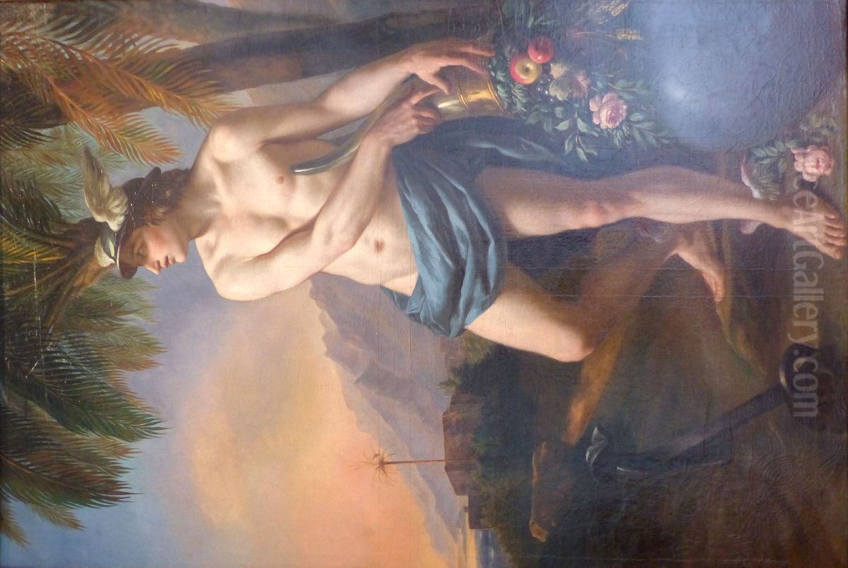 Mercury, Bearer of Abundance on Earth Oil Painting by Jean-Jacques Lagrenee