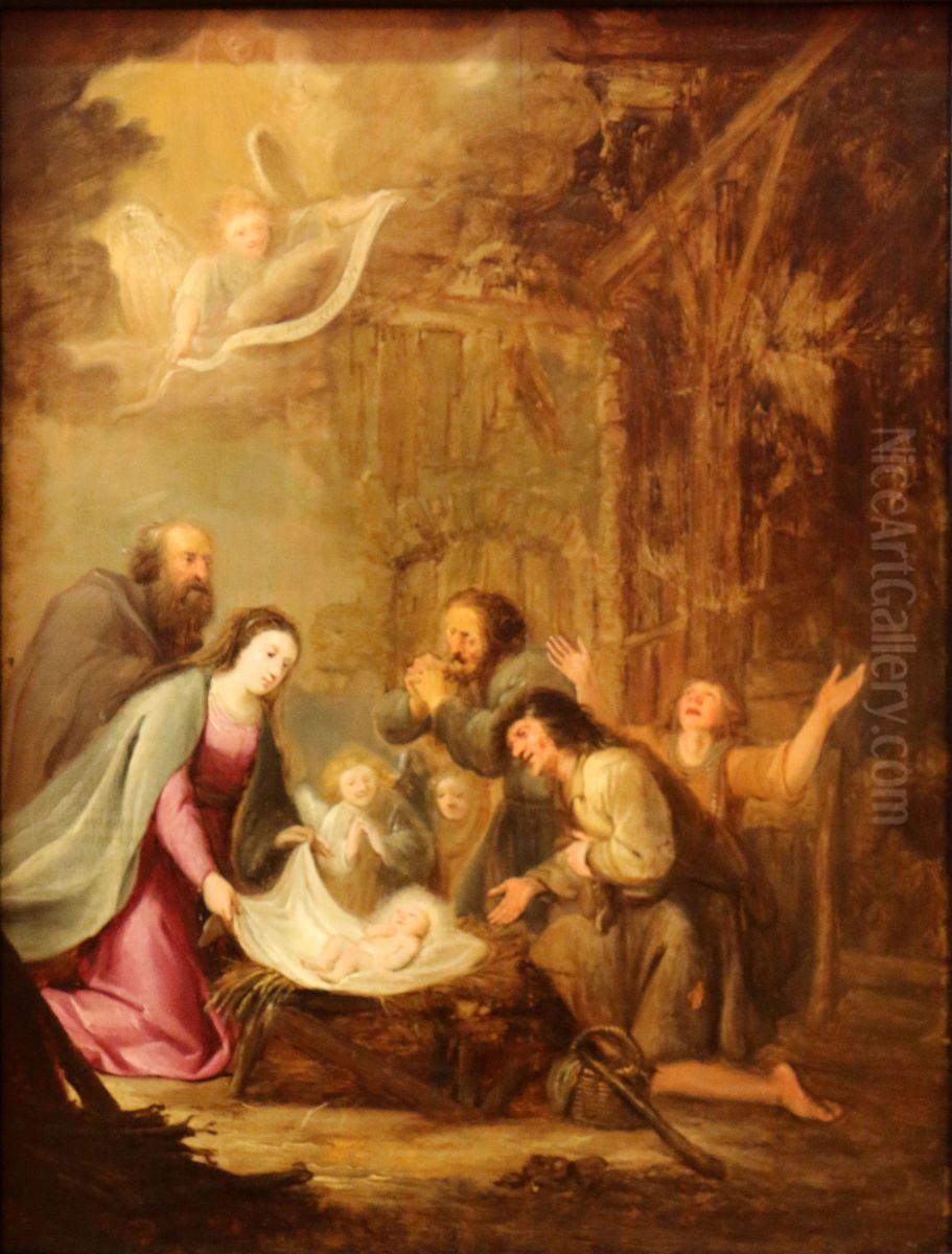 Nativity Oil Painting by Jacob Willemsz de Wet