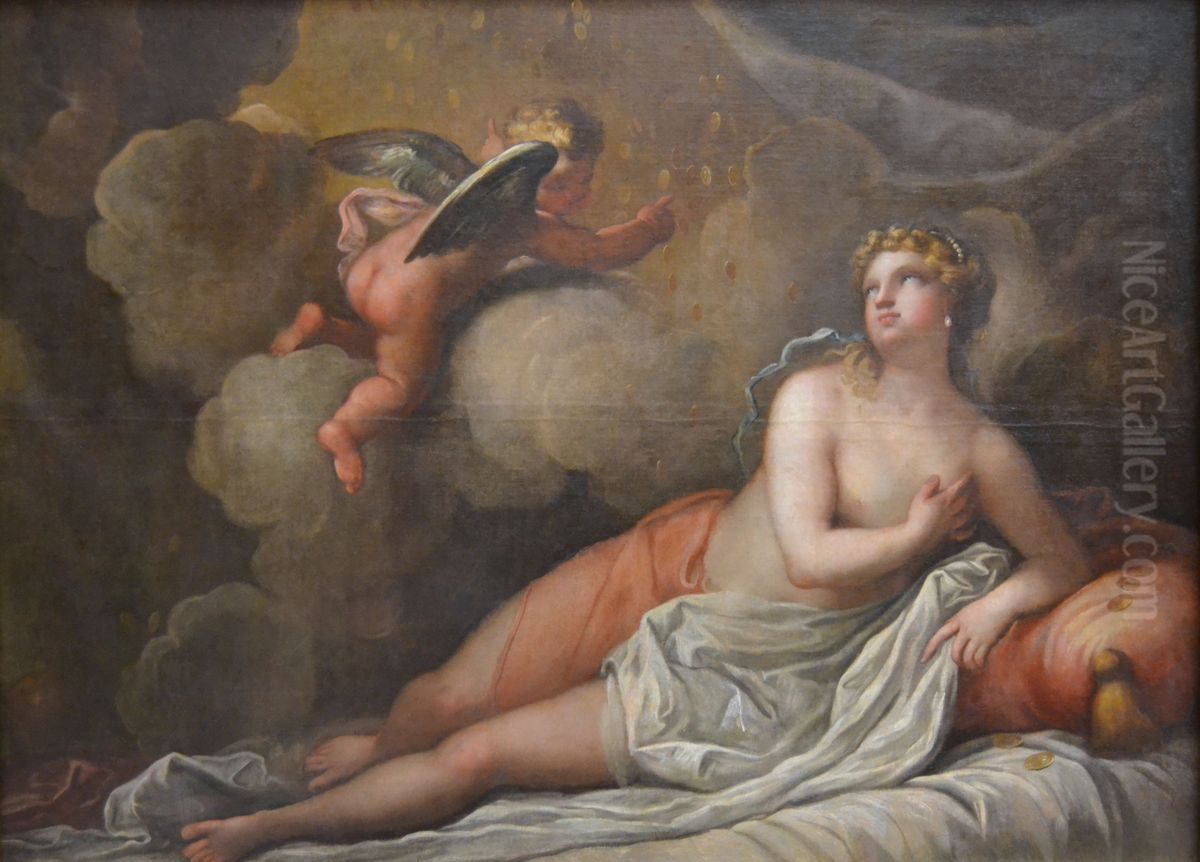 Danae rebent la pluja d'or Oil Painting by Paolo de Matteis