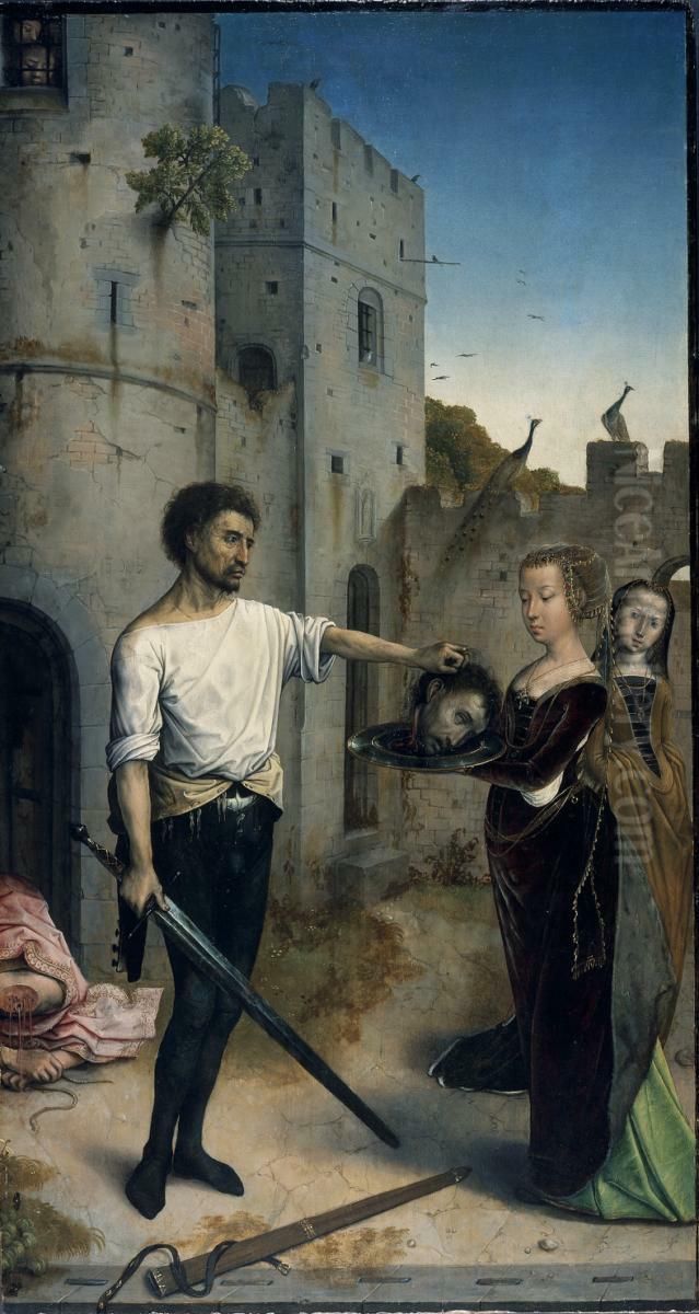 Decollation de saint Jean Baptiste Oil Painting by Juan De Flandes