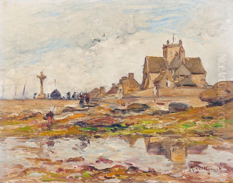 L'eglise de Barfleur Oil Painting by Antoine Guillemet