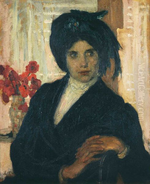 A suffragette Oil Painting by E. Phillips Fox