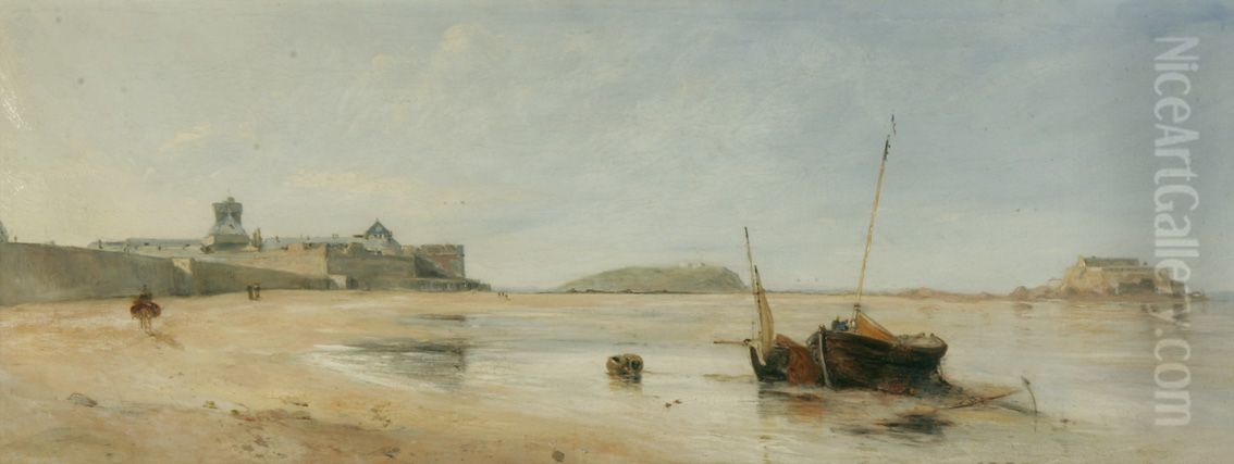 A View of St Malo Oil Painting by Edward Thomas Daniell