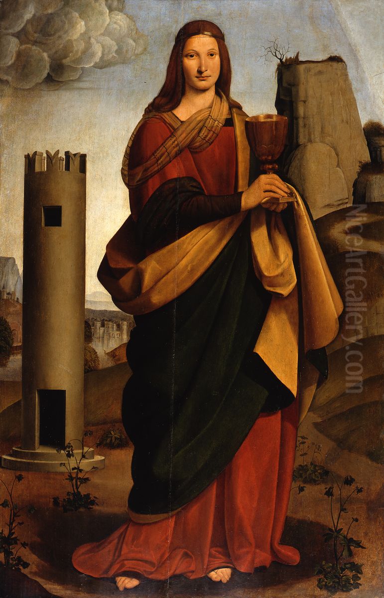 Saint Barbara Oil Painting by Giovanni Antonio Boltraffio