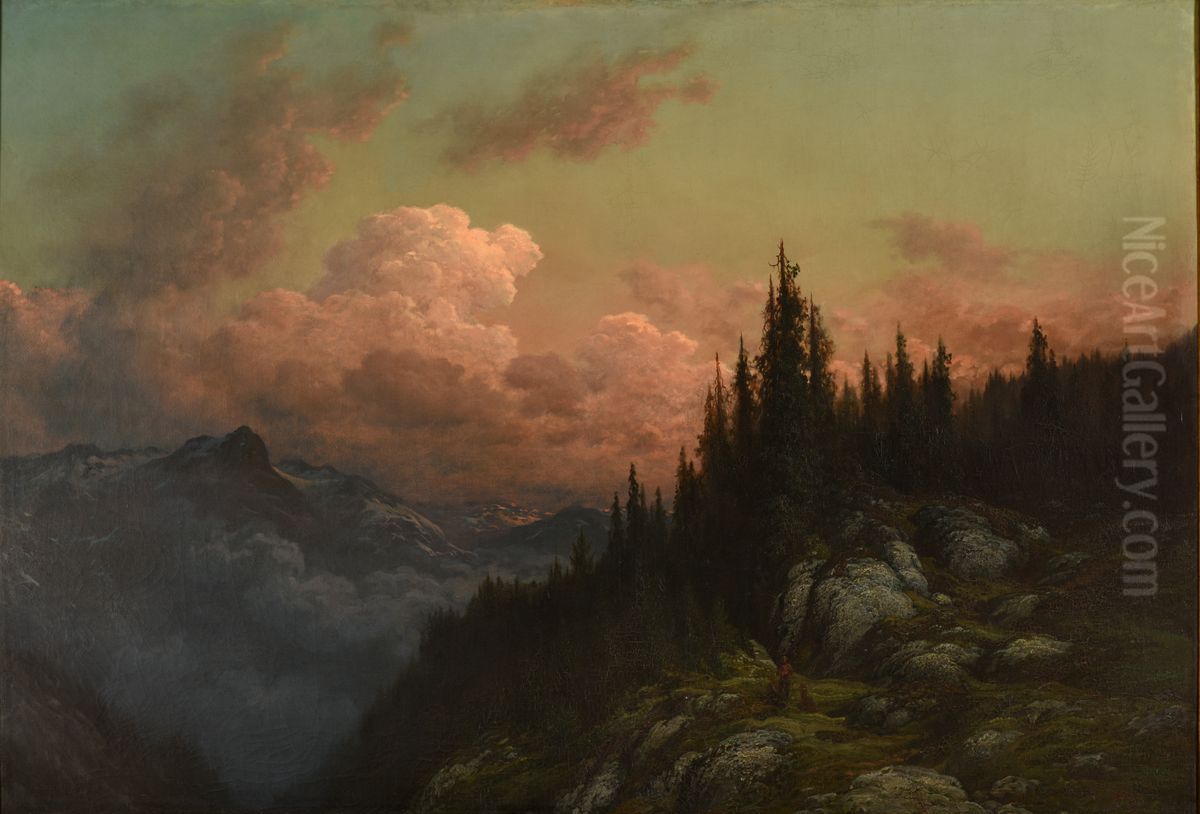 souvenir des Alpes Oil Painting by Gustave Dore