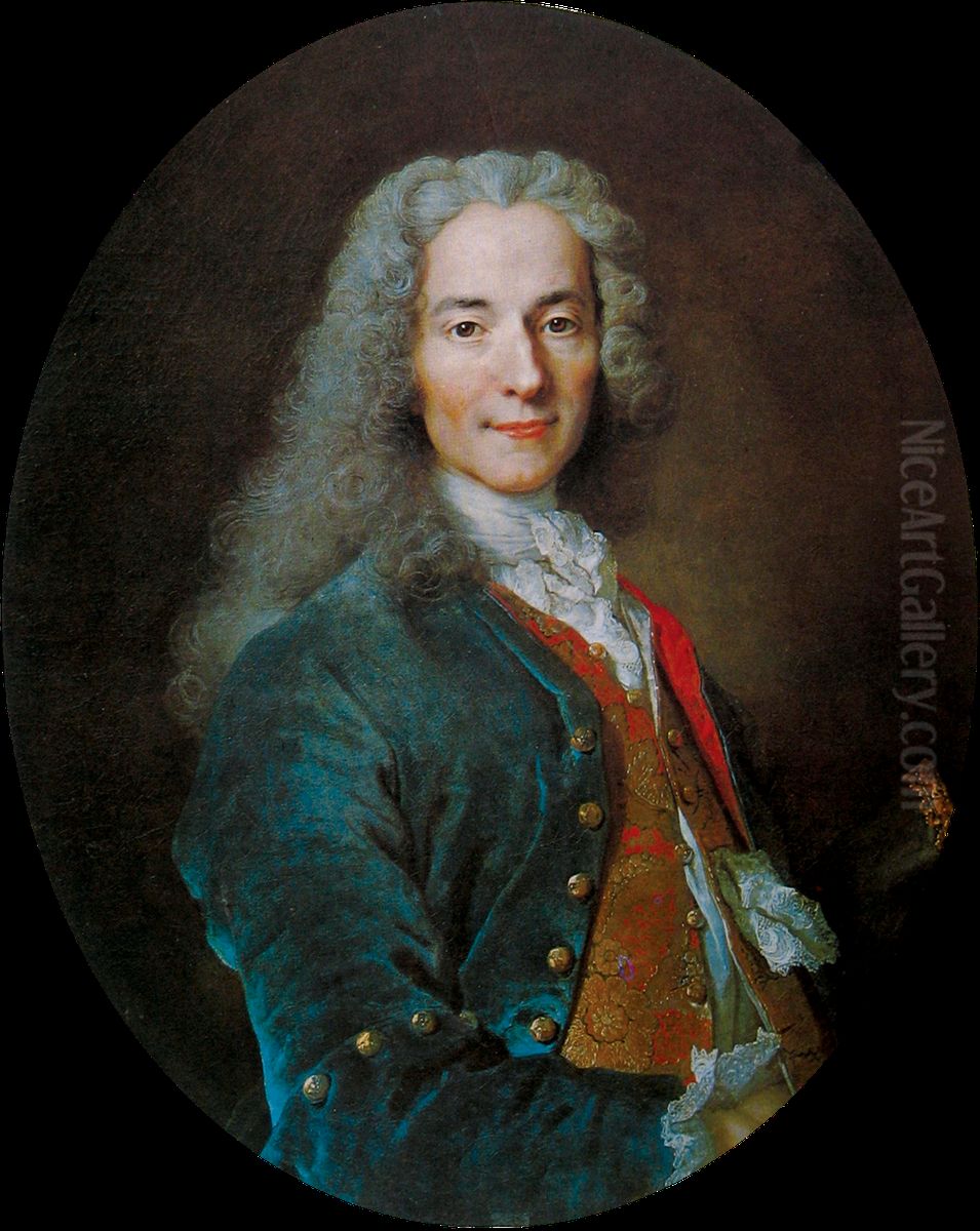Francois-Marie Arouet known as Voltaire Oil Painting by Nicolas de Largilliere