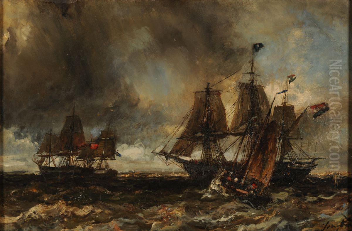 Le Grain Oil Painting by Johan Jongkind