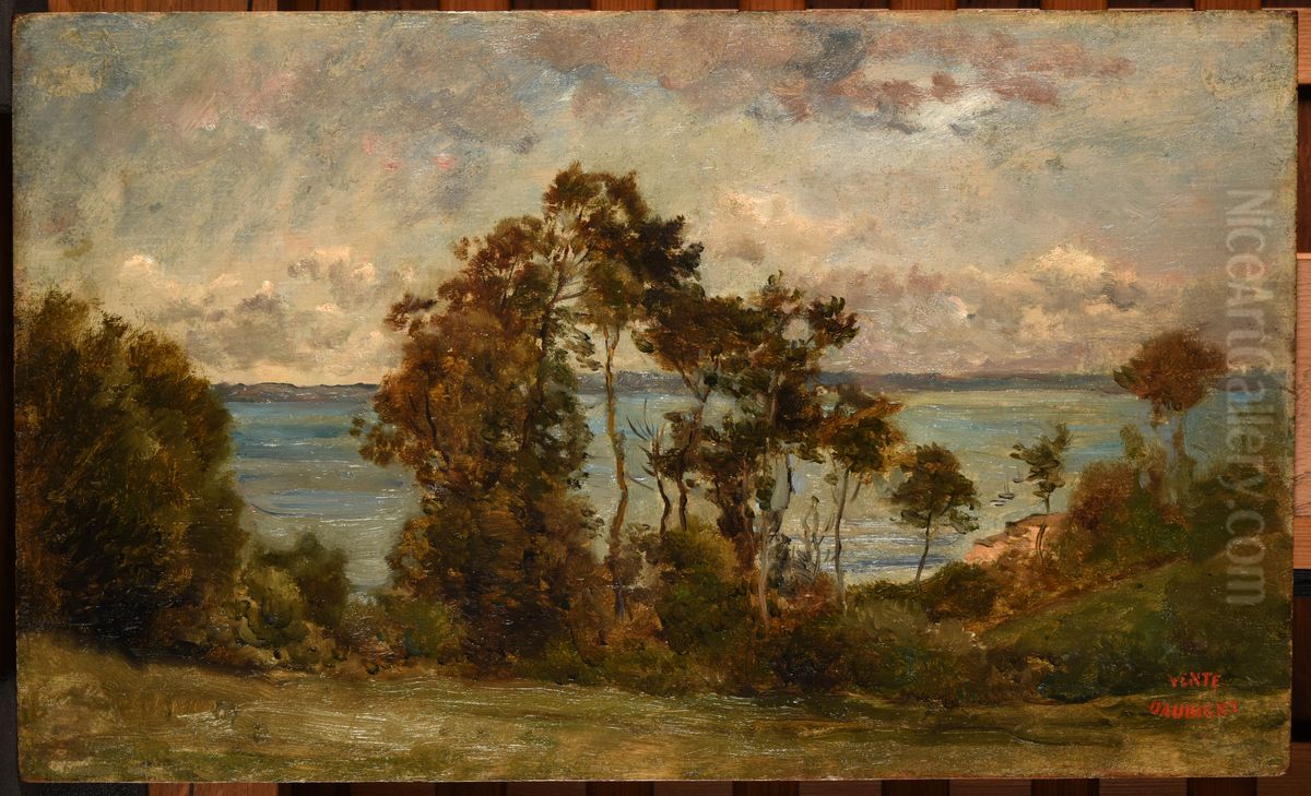 Les Hauts de Villerville Oil Painting by Charles-Francois Daubigny