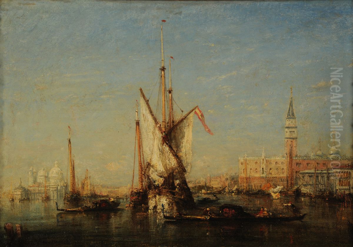 vue sur San Giorgio Oil Painting by Felix Ziem