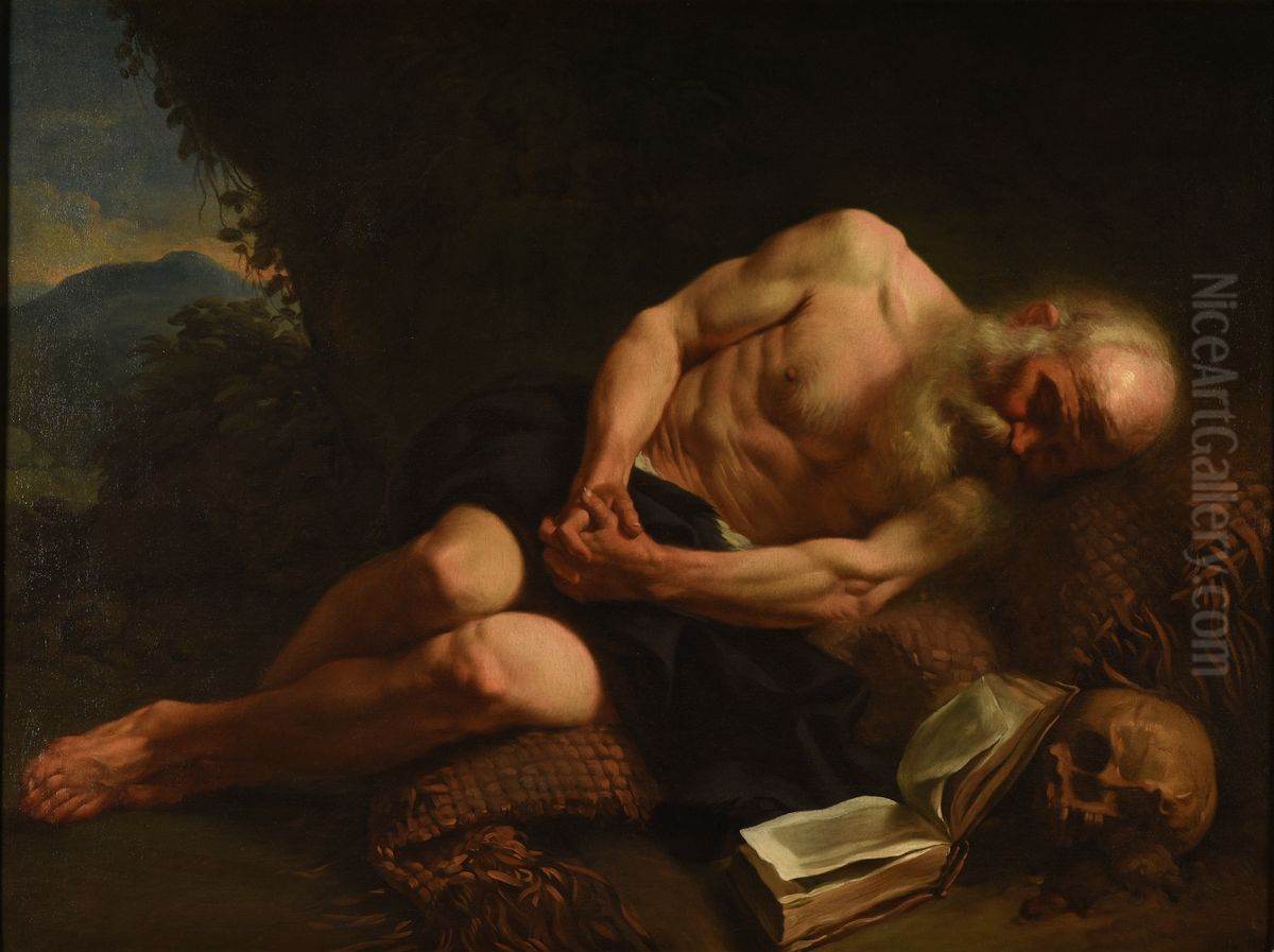 Saint Jerome Oil Painting by Joseph-Marie Vien