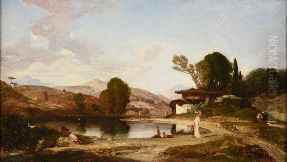 Souvenir de Turquie d'Asie (Environs de Smyrne) Oil Painting by Alexandre-Gabriel Decamps
