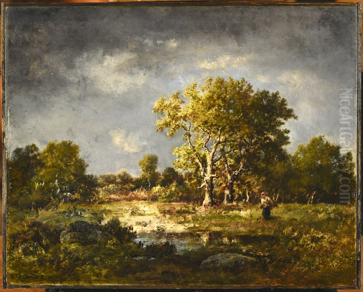 Une clairiere Oil Painting by Narcisse Virgilio Diaz