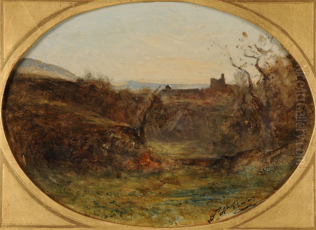 Champfond a Cremieu Oil Painting by Francois-Auguste Ravier