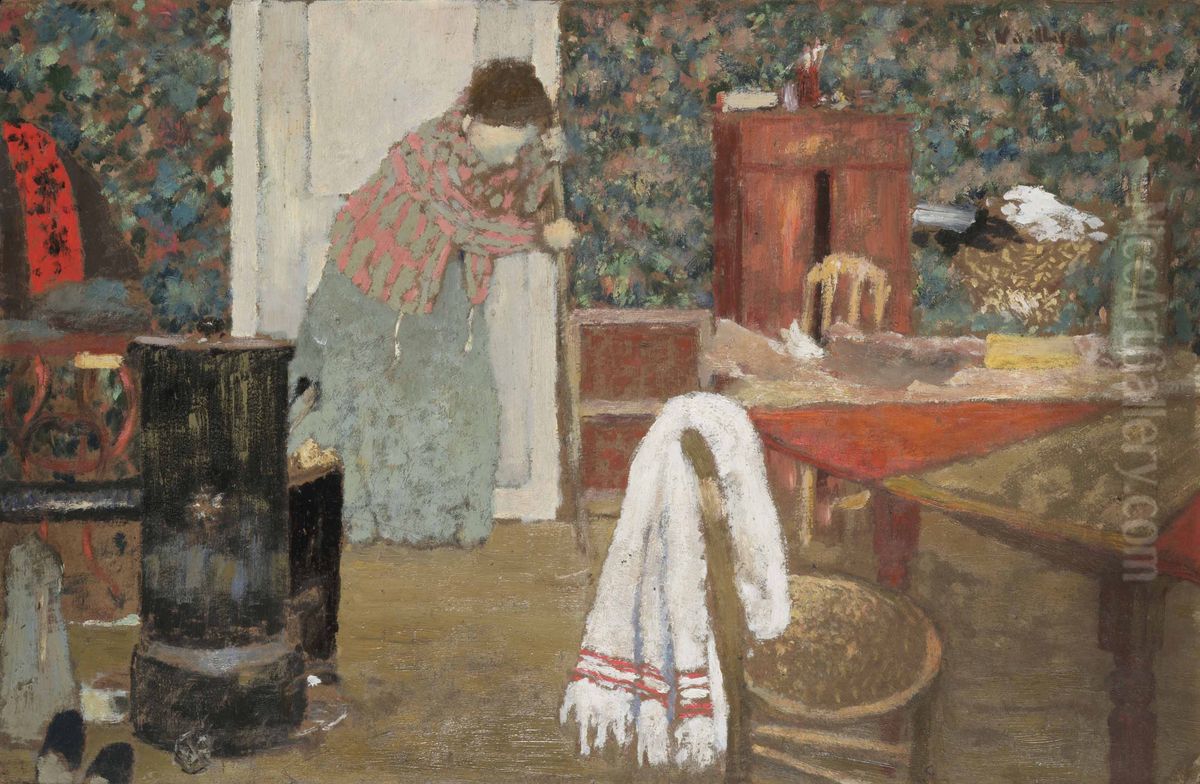 La balayeuse, 346 rue Saint-Honore Oil Painting by Jean-Edouard Vuillard
