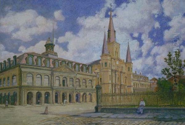 Jackson Square Oil Painting by William Woodward