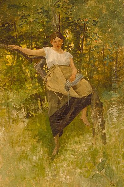 La servante Oil Painting by Auguste Durst