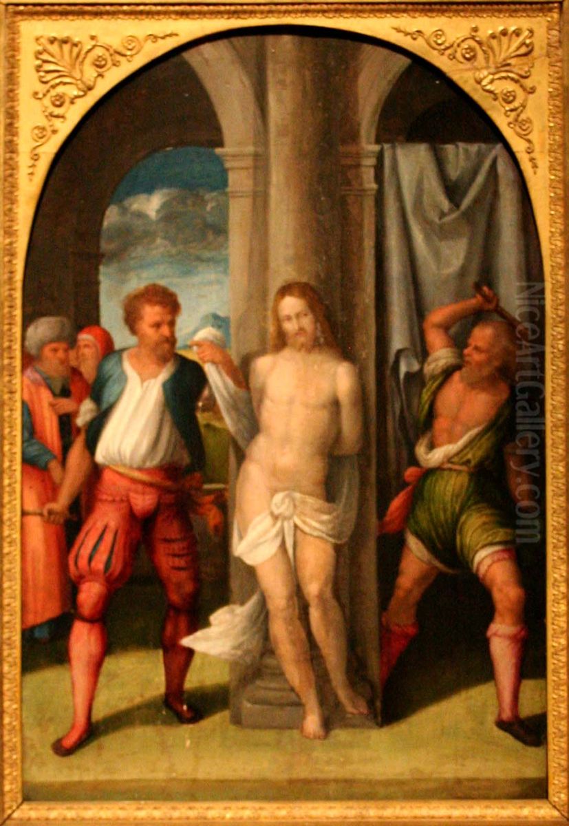 Flagellation du Christ Oil Painting by Benvenuto Tisi