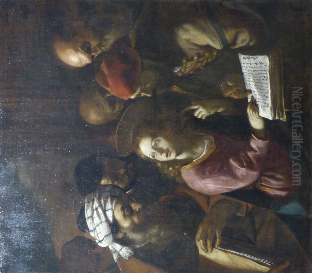 Jesus among the doctors of the Law Oil Painting by Mattia Preti