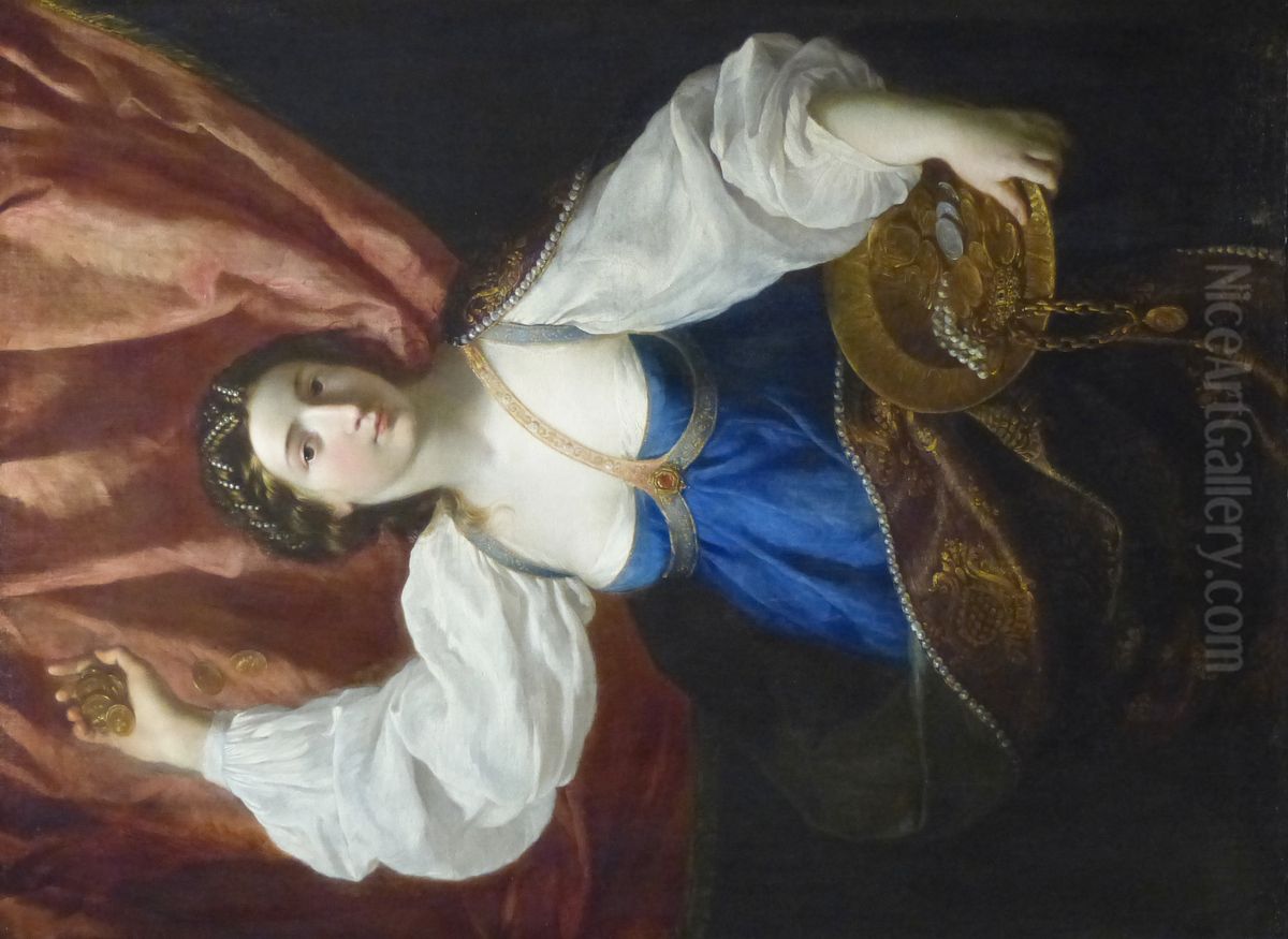 The Liberality Oil Painting by Elisabetta Sirani