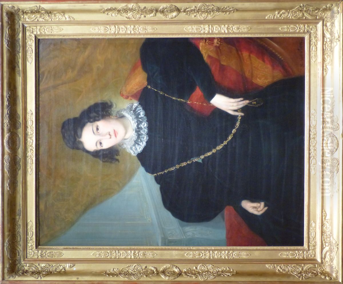 Mrs Eugene Foulc, born Irma Negre Oil Painting by Xavier Sigalon