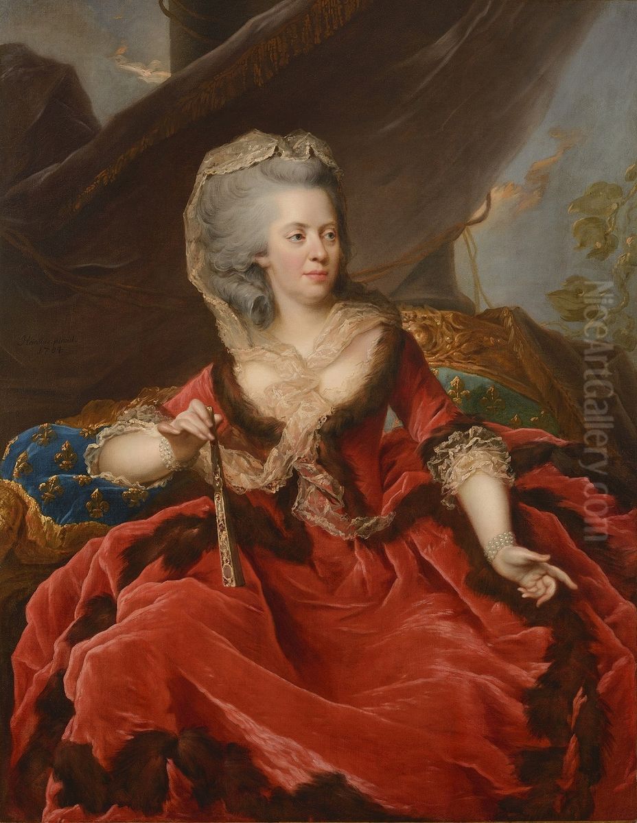 Marie-Adelaide de France, dite Madame Adelaide, Fille de Louis LXV (1732-1800) Oil Painting by Johann Julius Heinsius
