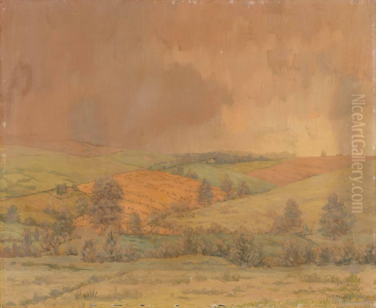 Spring Rain Oil Painting by William Anderson Coffin
