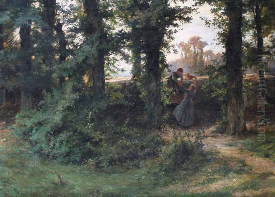 Le fosse de la ferme Loysel (detail) Oil Painting by Paul-Alfred Colin