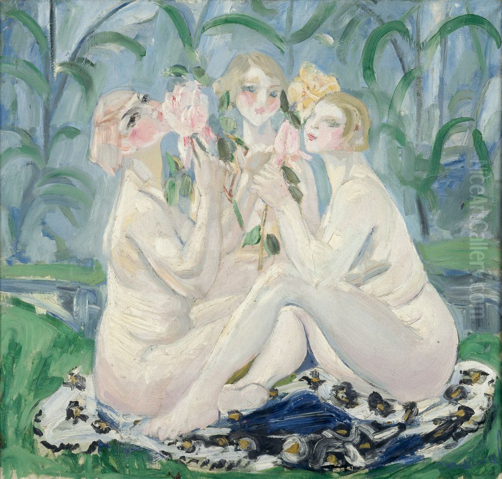 Les Frivoles Oil Painting by Jacqueline Marval